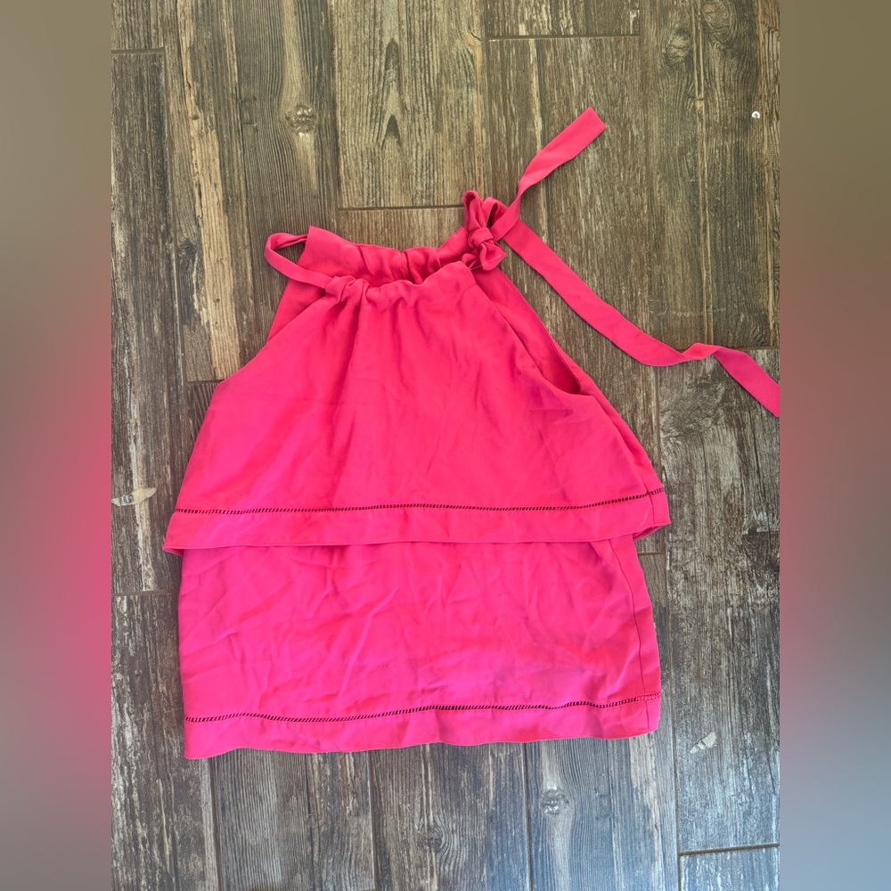 Trina Turk Y3K Legally Blonde Tie Halter Top Pink L